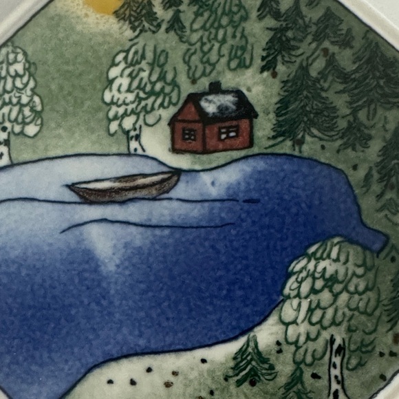 Vintage Arabia for Finnair Octagon Shape Ceramic Plate Helja Liukko-Sundstrom - Picture 2 of 7